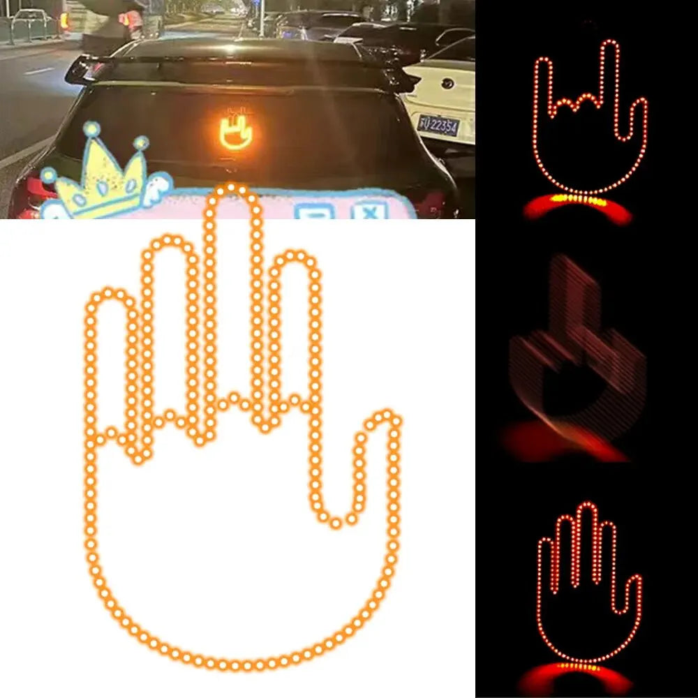 🖕 Stop Road Rage: LED Světlo s Gesty pro Řidiče!