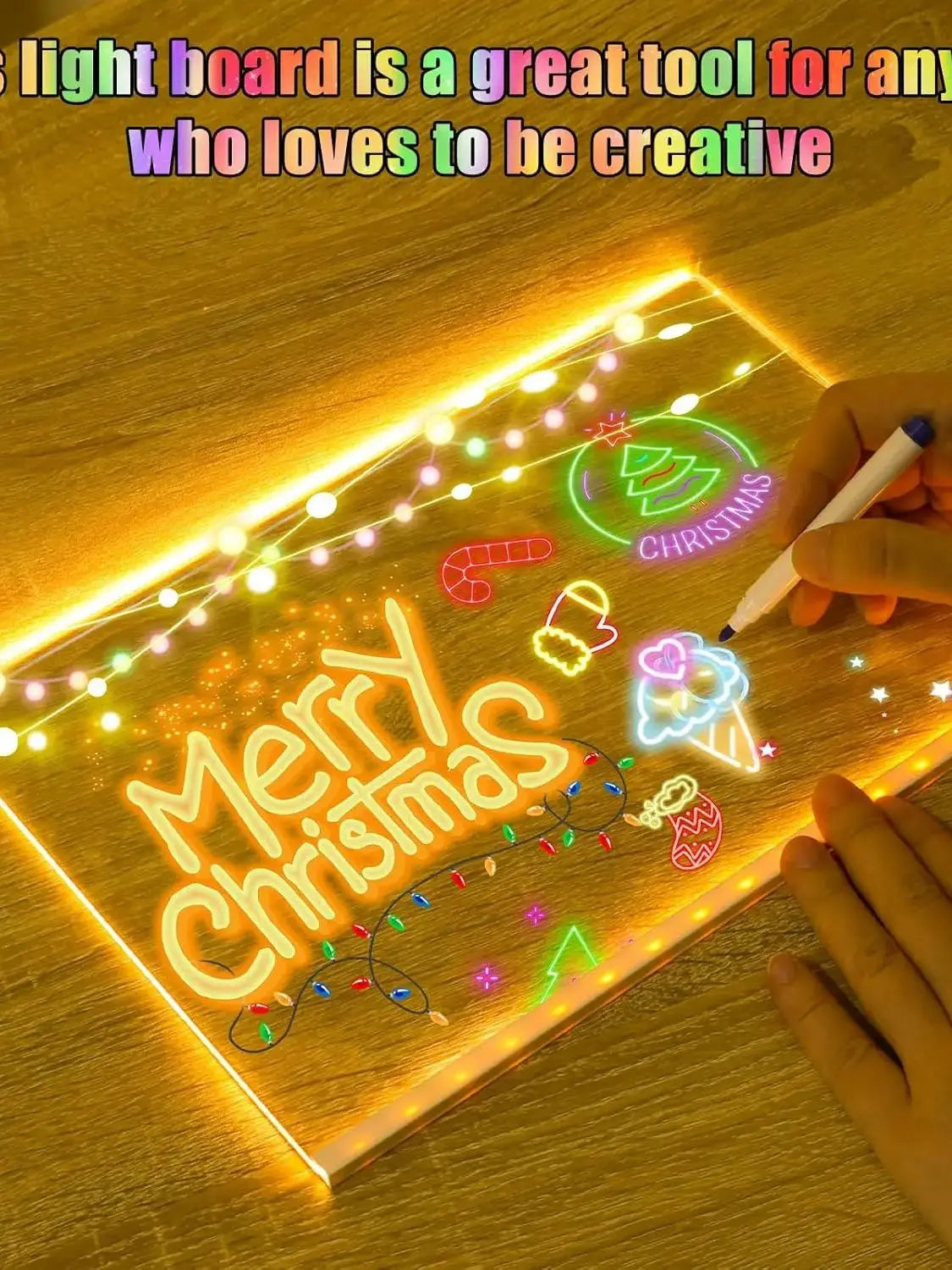 ✍️ 7barevný LED Poznámkový Blok: Zábava a Produktivita!