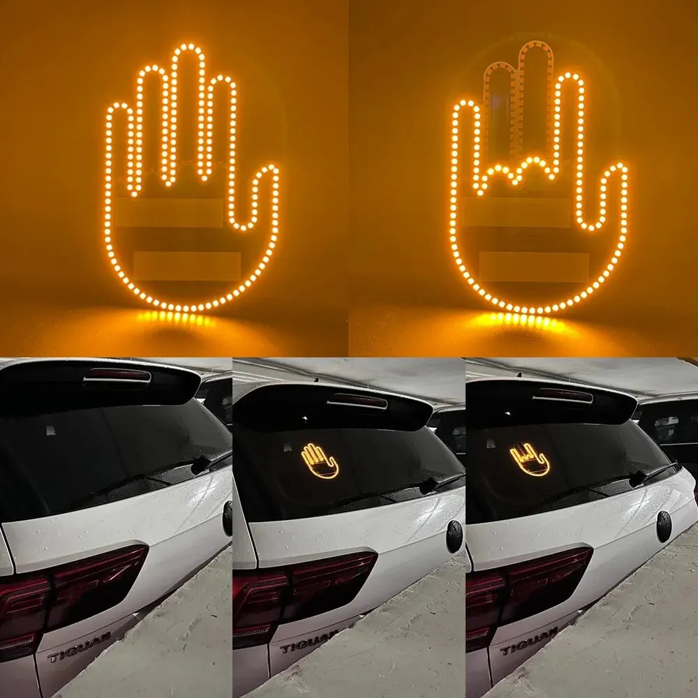 🖕 Stop Road Rage: LED Světlo s Gesty pro Řidiče!